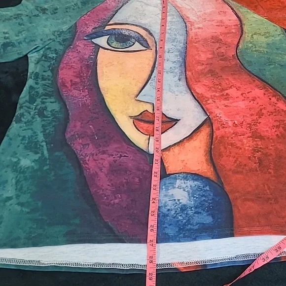 π¨2/$20π¨ WAS $48 Womenβs printed graphic t-shirt size xxl short sleeve nwot - Picture 5 of 12